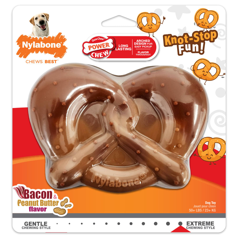 Nylabone Power Chew Pretzel Souper Bacon & Peanut Butter