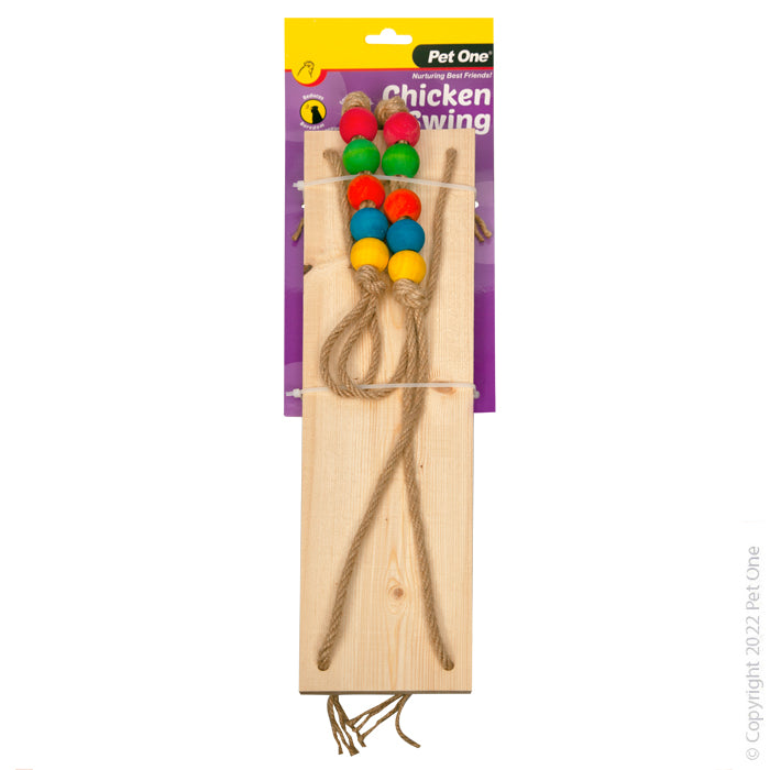 Pet One Wooden Chicken Swing 40 X 11 X50cm