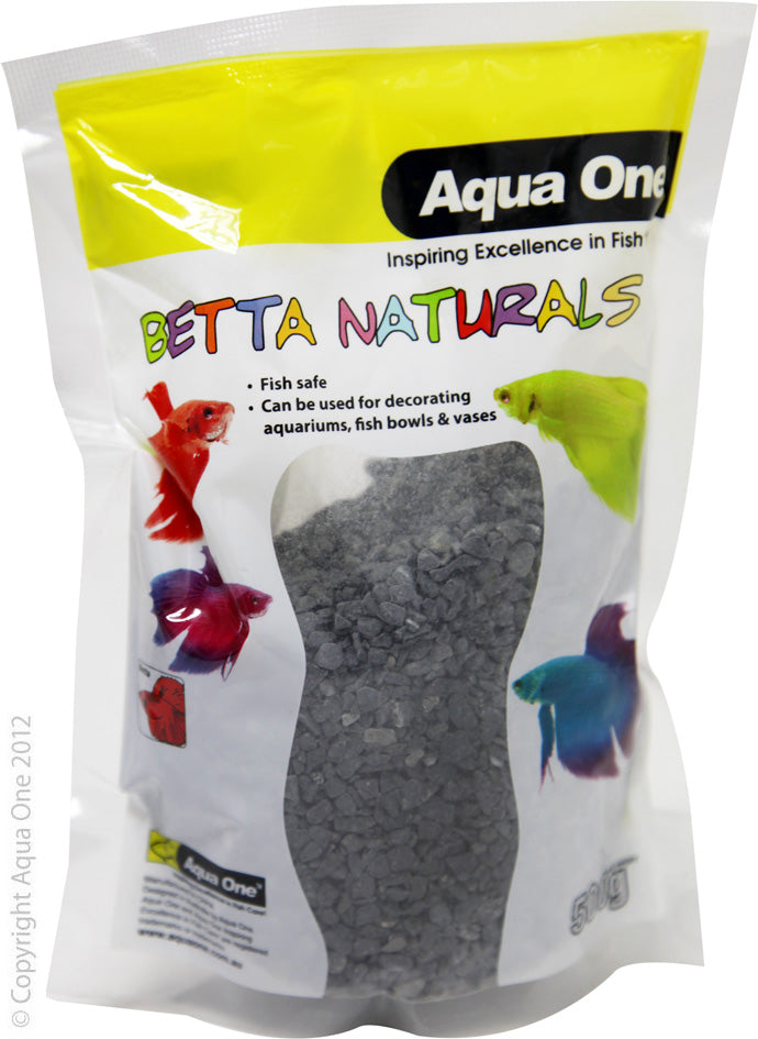 Aqua One Gravel Betta Naturals Black Ice 500g