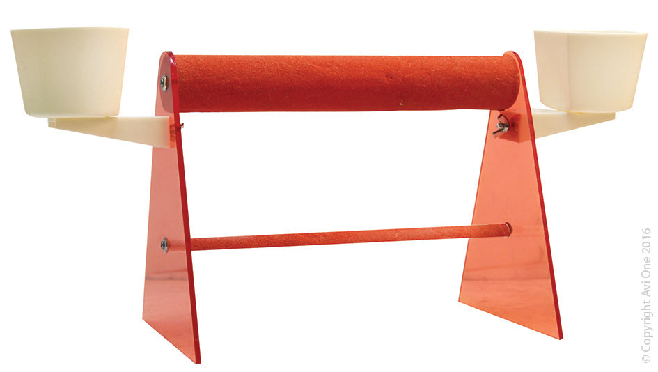Avi One Parrot Gym With Feeders & Perch Large