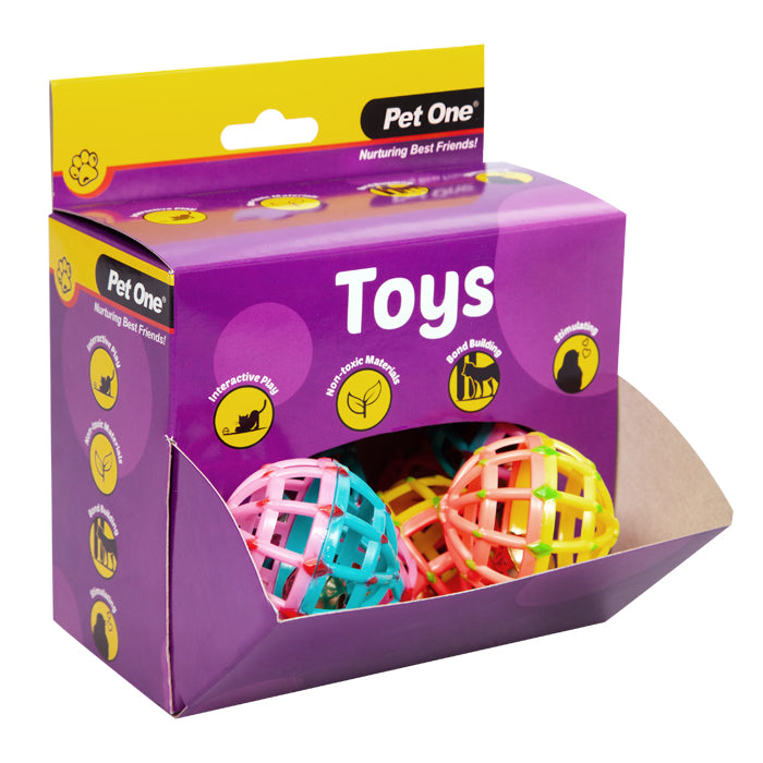 Pet One Cat Toy Lattice Ball W/bell 47750
