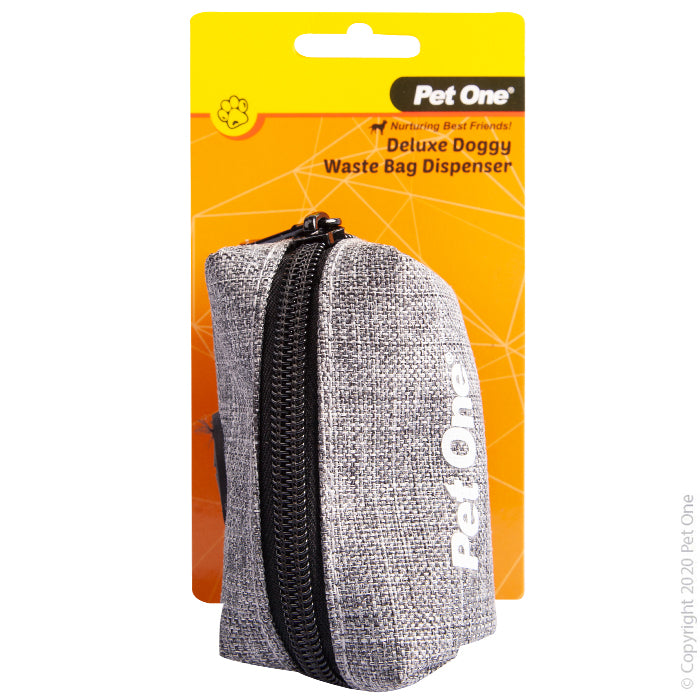 Pet One Waste Bag Fabric Dispenser Grey