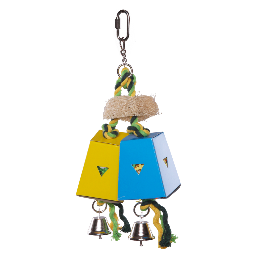 Kazoo Bird Toy Twin Parallel Cardboard Foraging Box