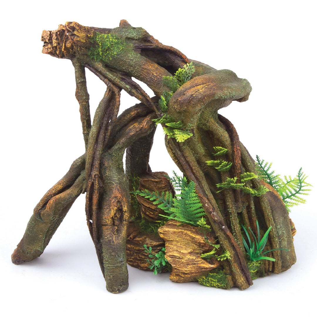 Kazoo Ornament Jungle Root W/plants - Centrepiece Rhs