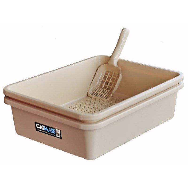 Catmate Litter Tray 3 Piece Sieve Beige