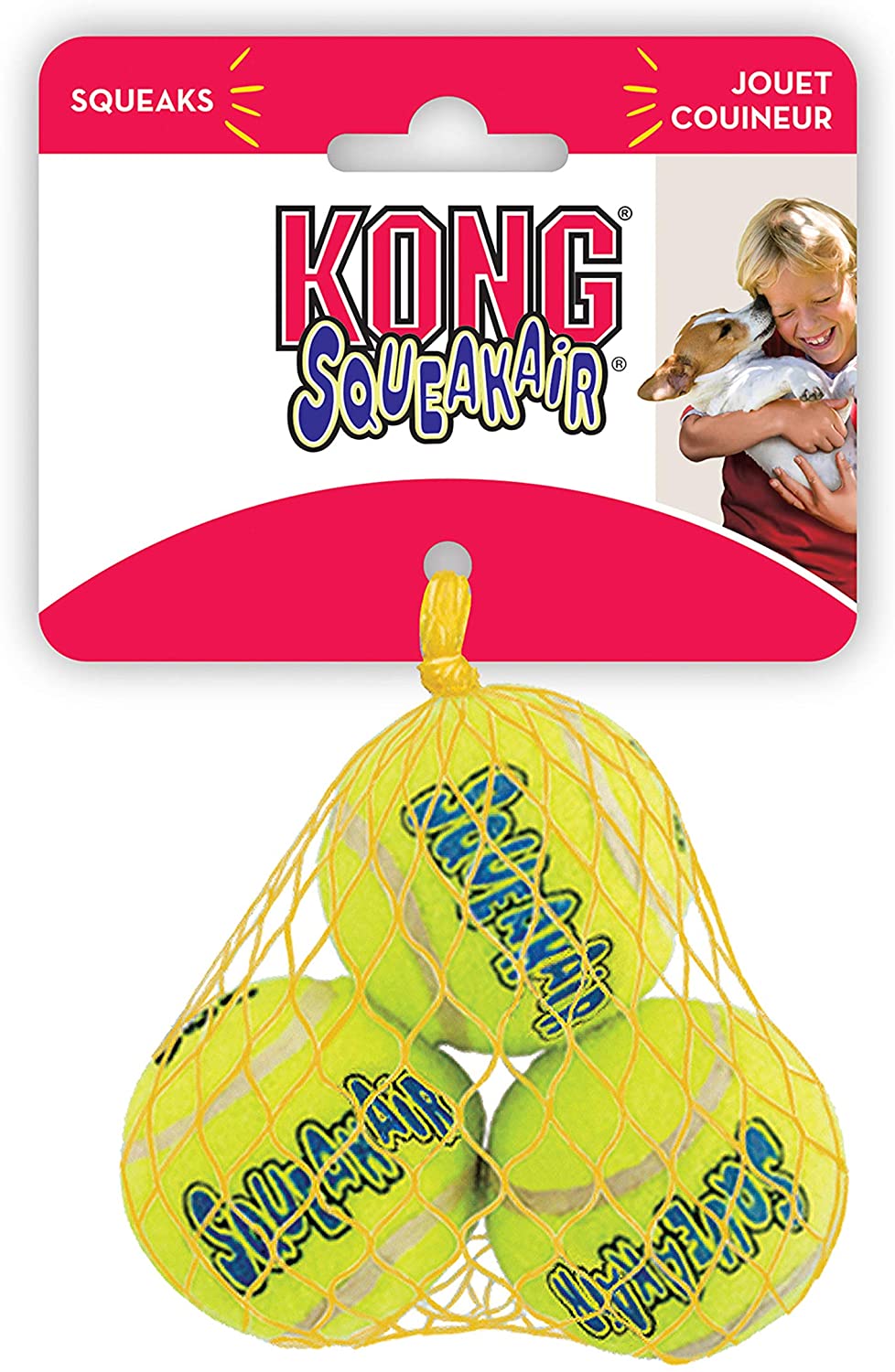 Kong Airdog Squeakair Ball Xsmall 3pk Ast5