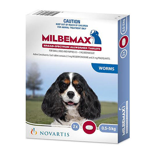 Milbemax Light Blue Small Dog 0.5-5kg 2pk