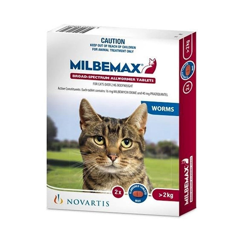 Milbemax Red Large Cat 2-8kg 2pk