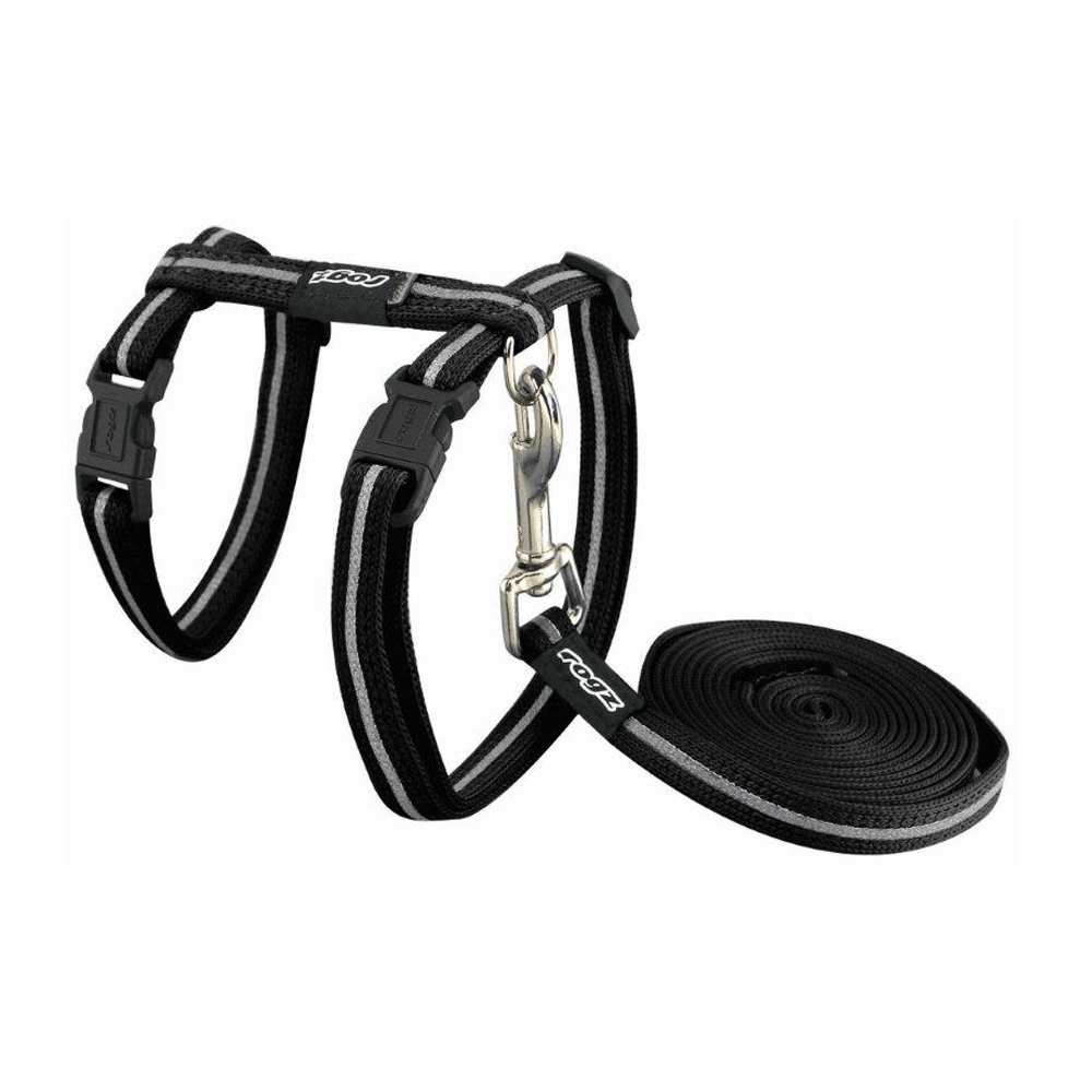 Rogz Cat Harness Alleycat Small Black