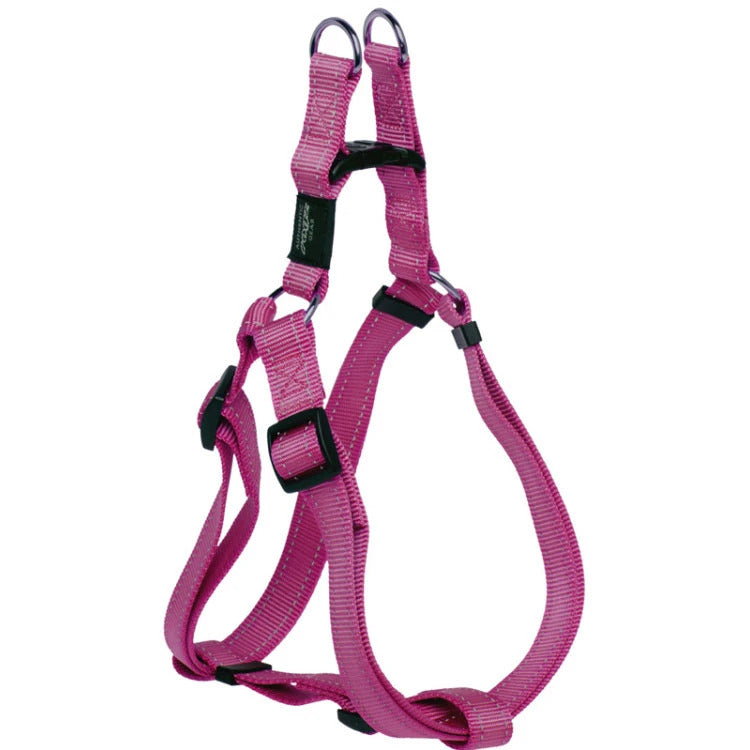 Rogz Step In Harness Medium Pink Snake