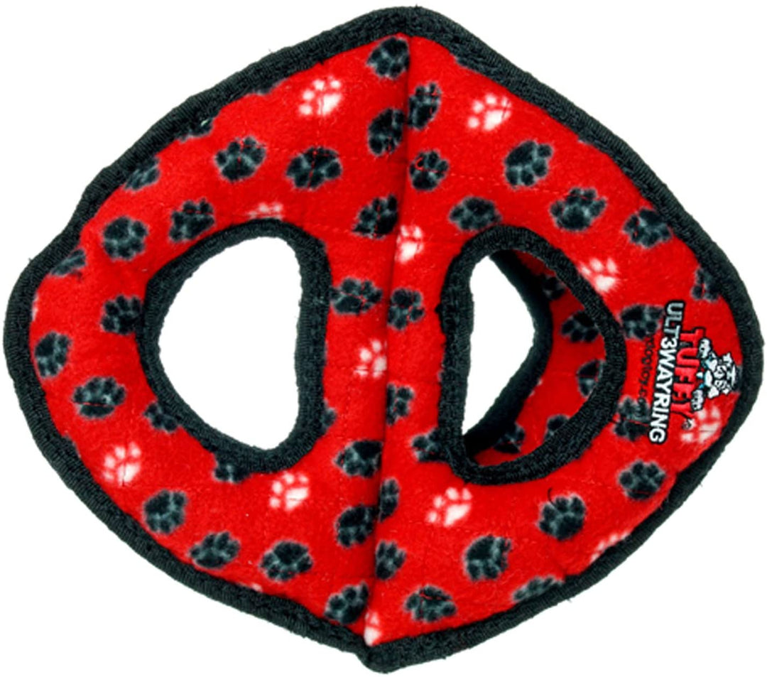 Tuffy Ultimate 3 Way Ring Red Paw #9