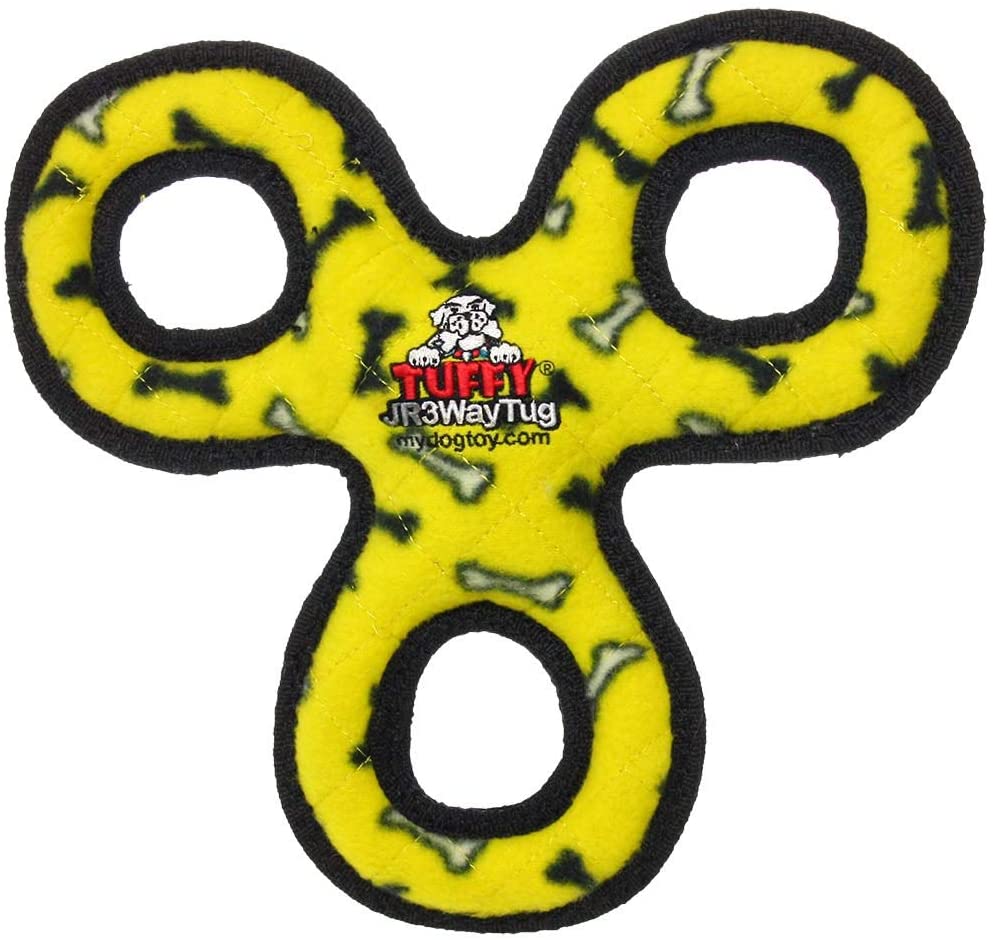 Tuffy Ultimate 3 Way Tug Yellow Bones #9