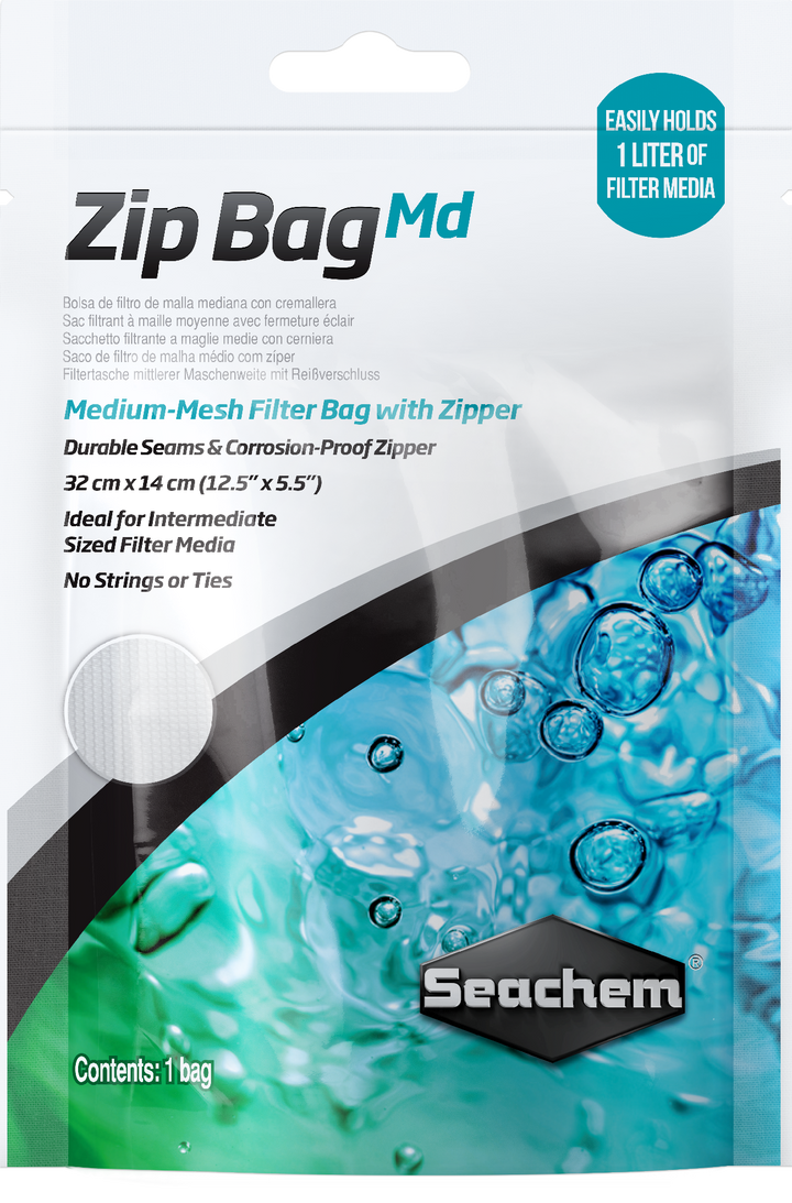 Seachem Zip Bag Md 12.5x5.5(24)"