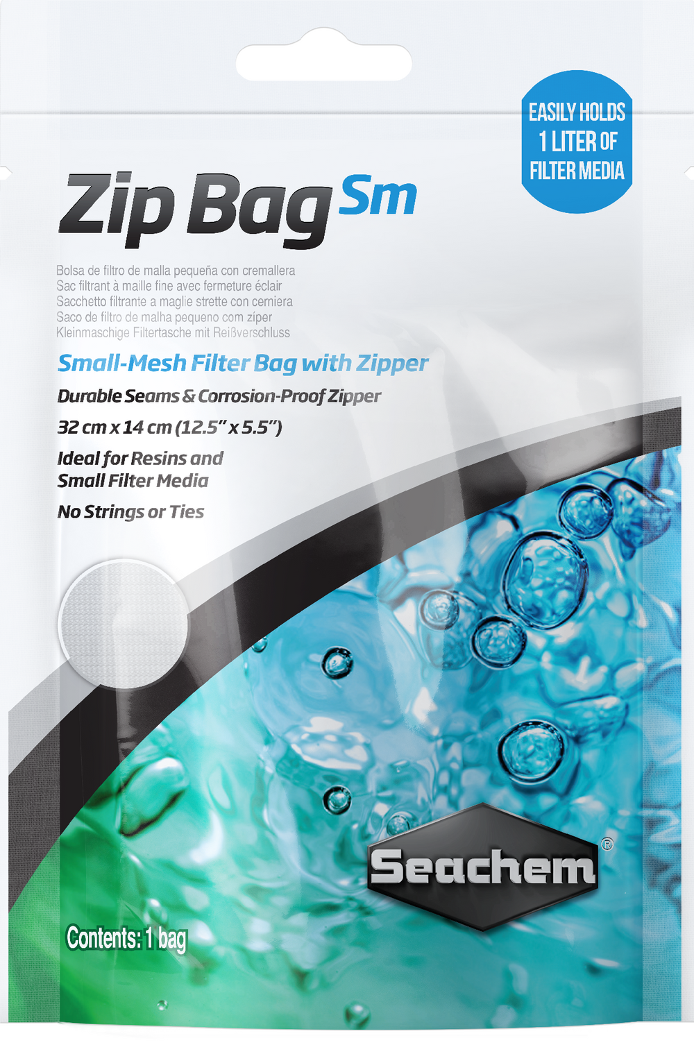 Seachem Zip Bag Sm 12.5x5.5(24)"