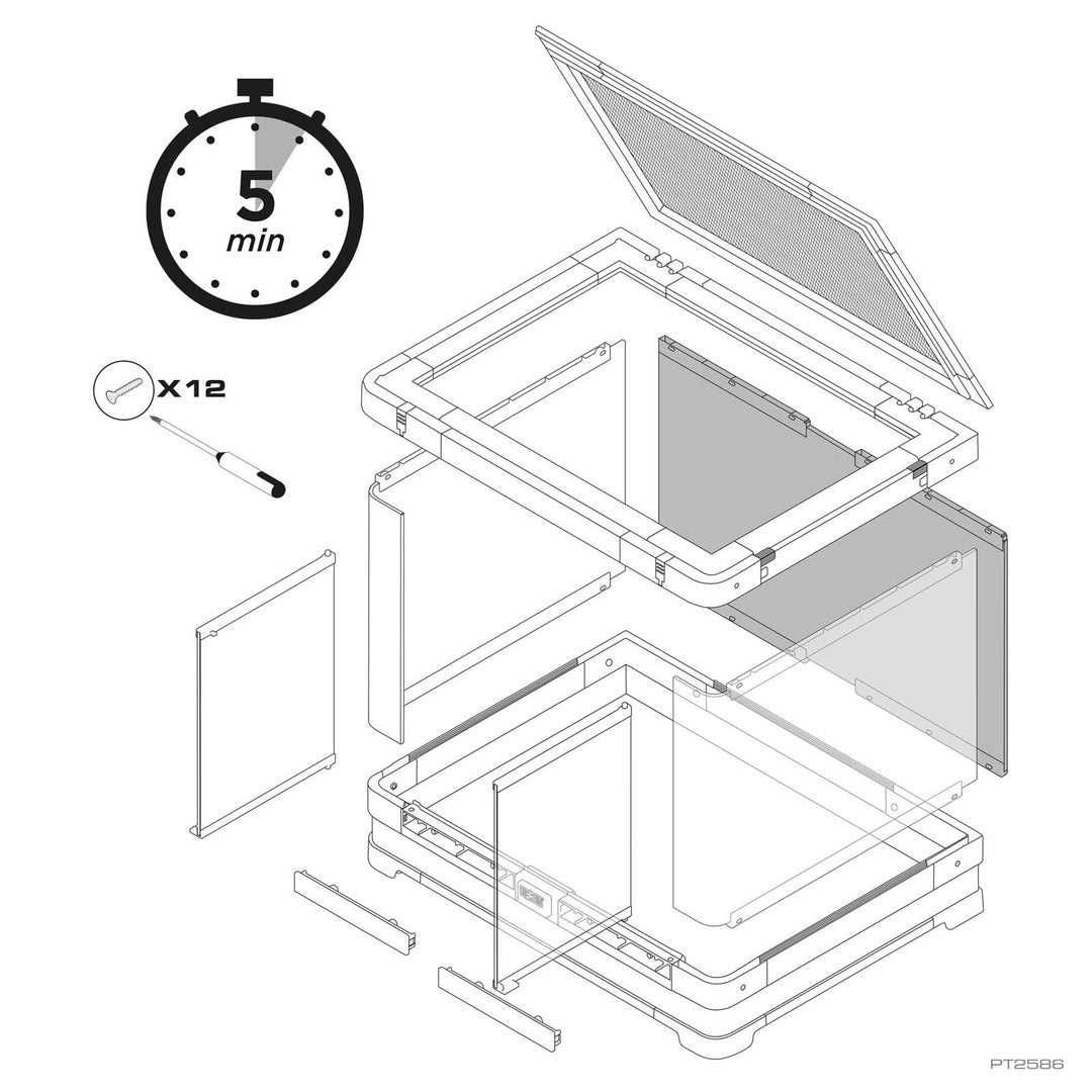 Exo Terra Terrarium Vista Glass 60x45x45cm