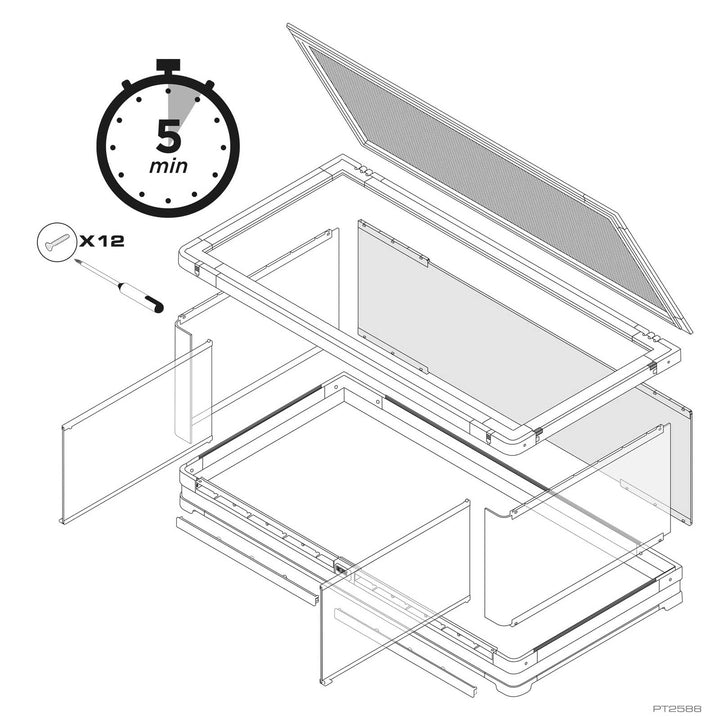Exo Terra Terrarium Vista Glass 120x60x45cm