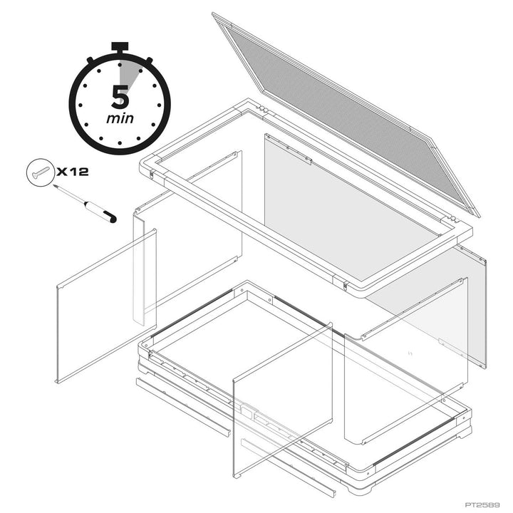 Exo Terra Terrarium Vista Glass 120x60x60cm