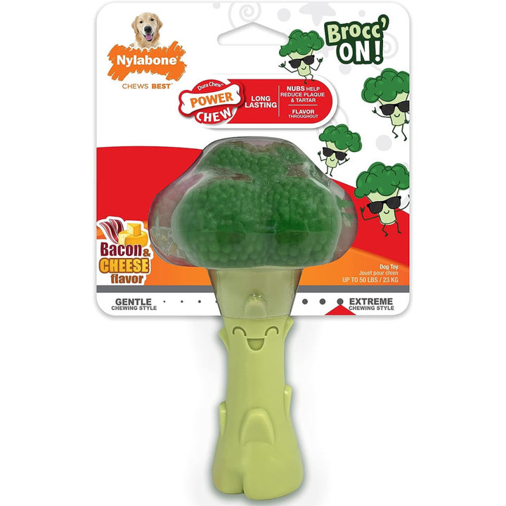 Nylabone Power Chew Broccoli Wolf Bacon & Cheese