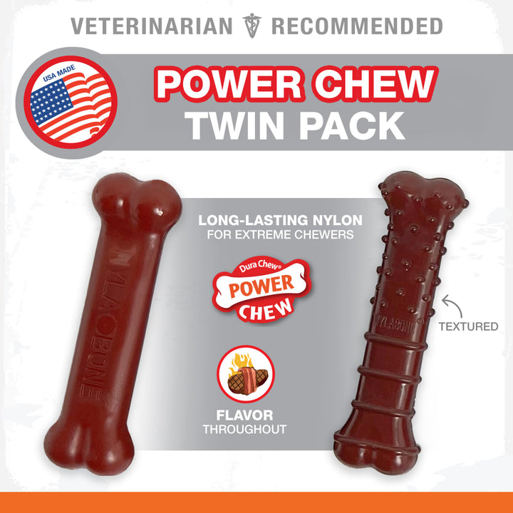 Nylabone Power Chew Basted Blast Regular 2pk Bacon & Steak