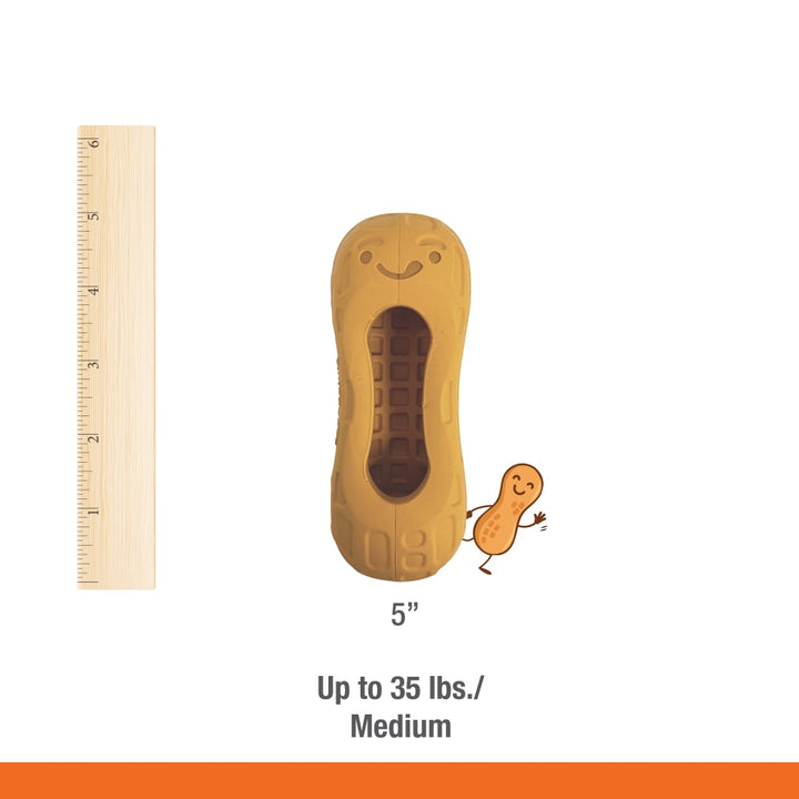 Nylabone Rubber Peanut Treat Toy Wolf