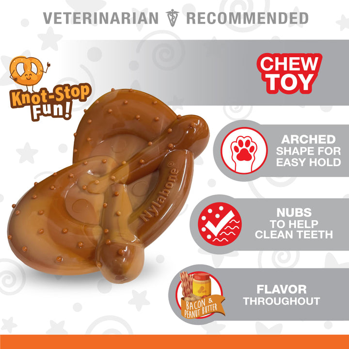 Nylabone Power Chew Pretzel Souper Bacon & Peanut Butter