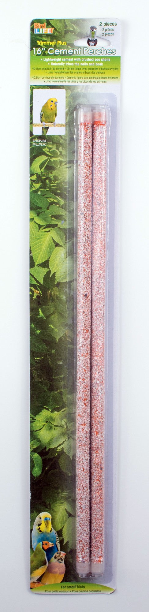Bird Life Perches Wood & Cement 41x1cm 2pk