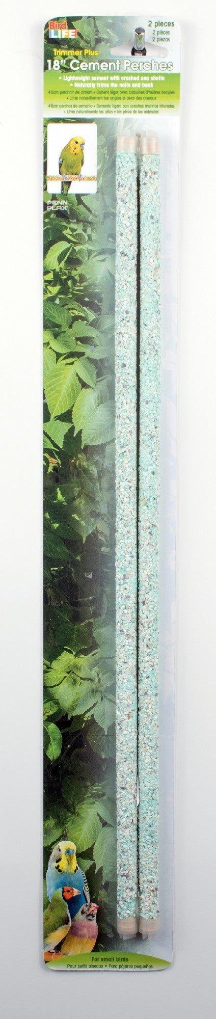 Bird Life Perches Wood & Cement 46x1cm 2pk