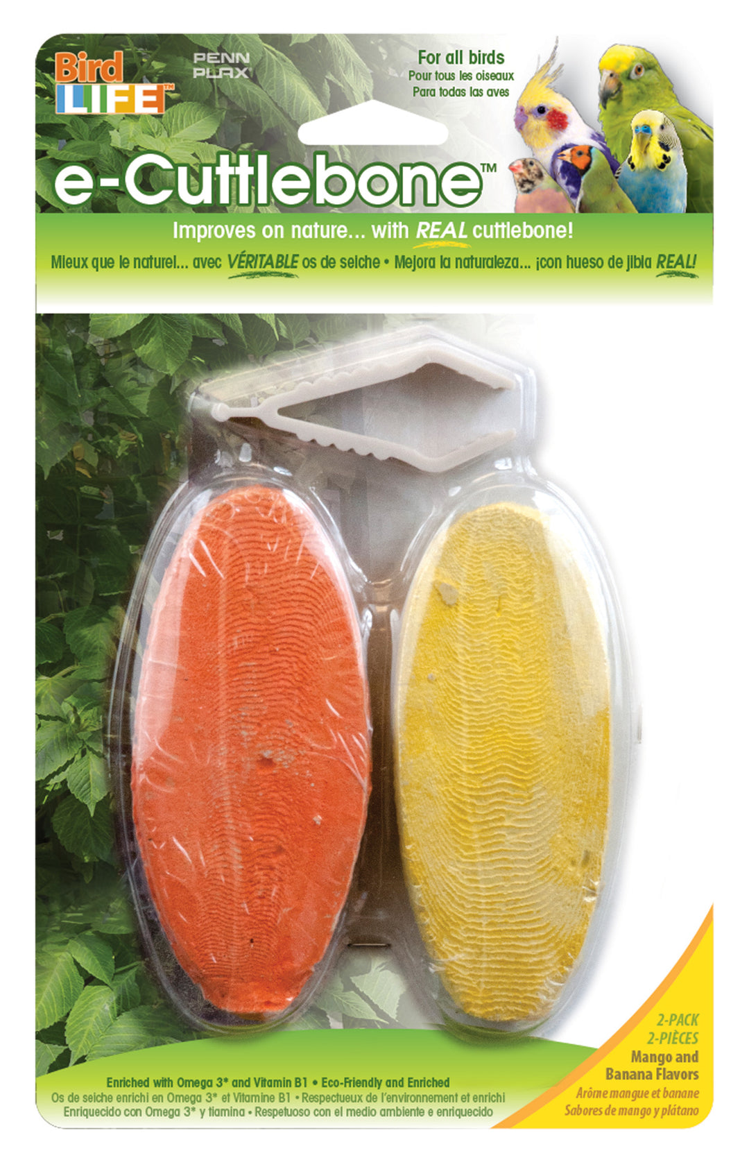 Bird Life E Cuttlebone Banana Mango 2pk