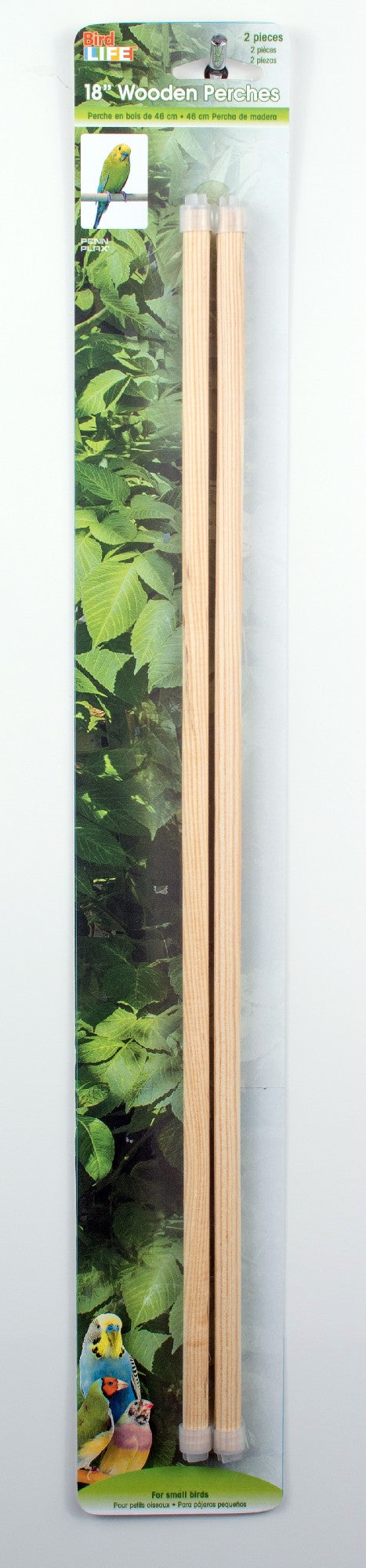 Bird Life Perches Wooden 46x1cm 2pk