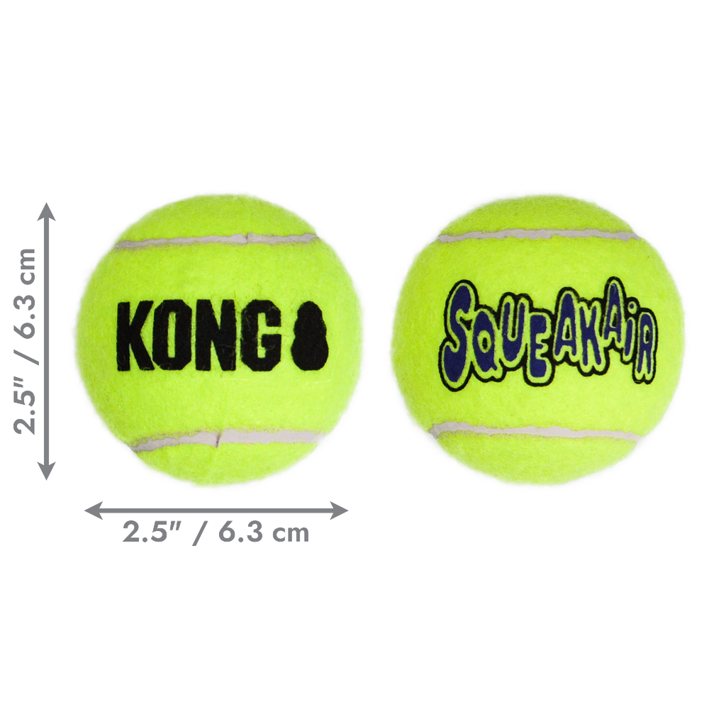 Kong Airdog Squeakair Ball Medium 3pk Ast2