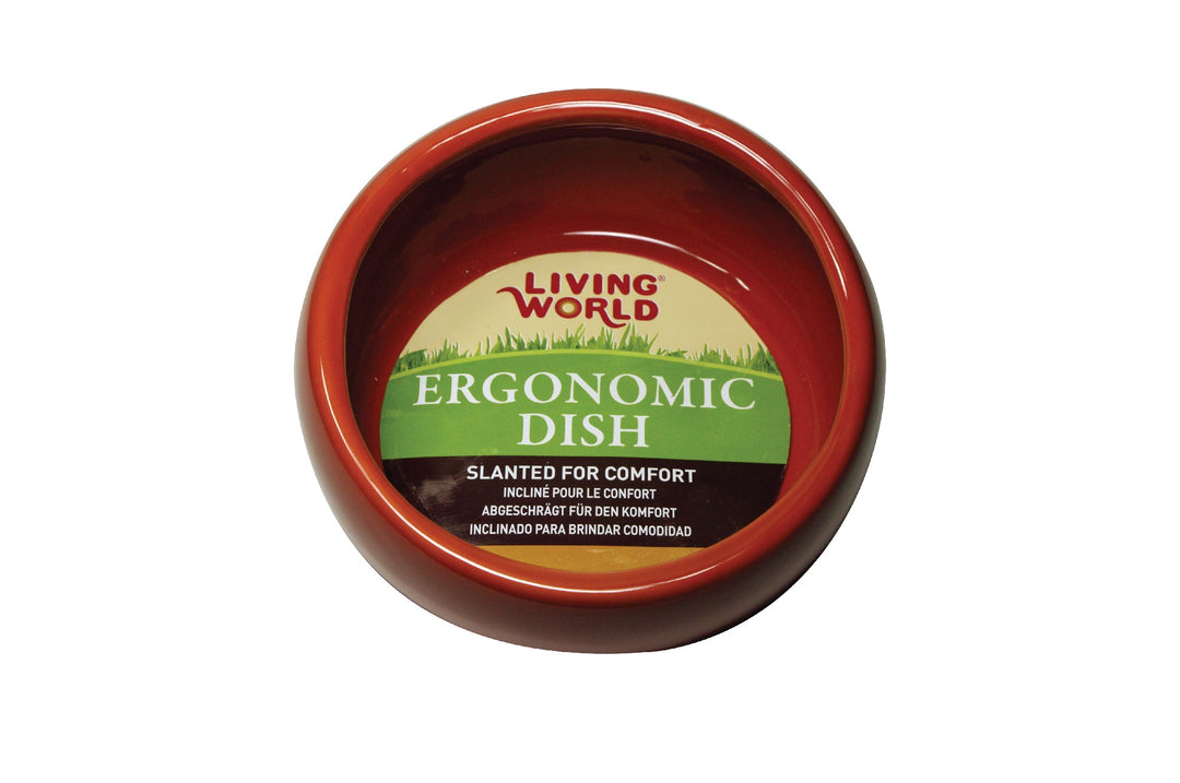 Living World Ceramic Ergonomic Dish Small 120ml Terracotta