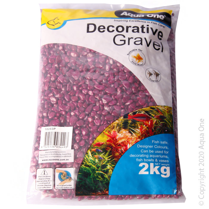 Aqua One Decorative Gravel 2kg - Purple