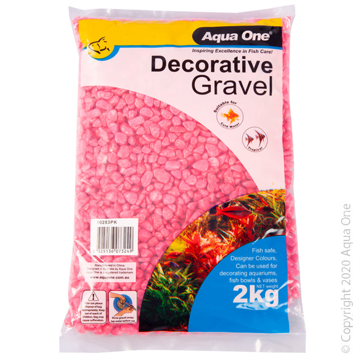 Aqua One Decorative Gravel 2kg - Pink