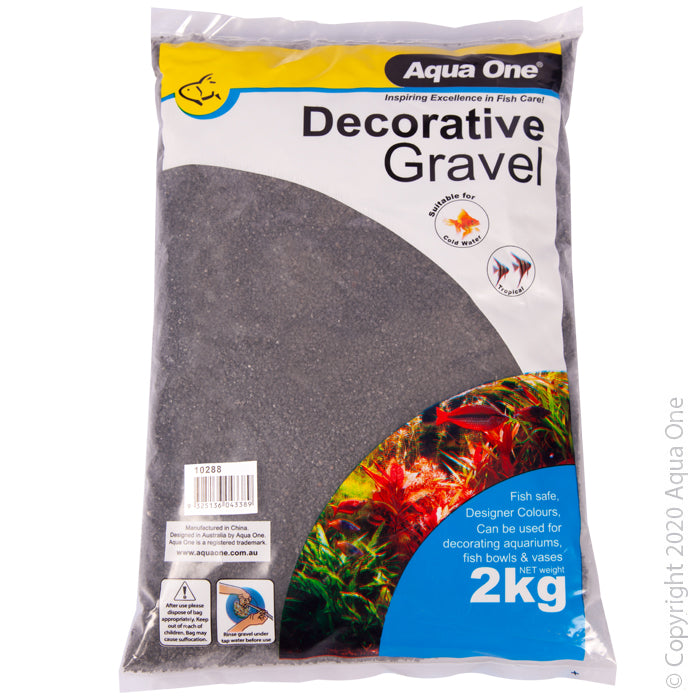 Aqua One Black Silica Gravel 1-2mm 2kg