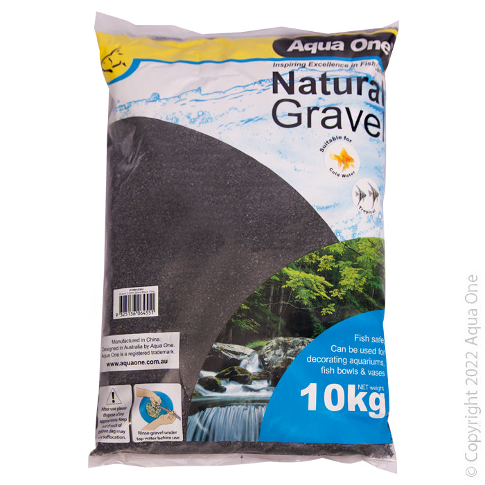 Aqua One Black Silica Gravel 2-3mm 10kg