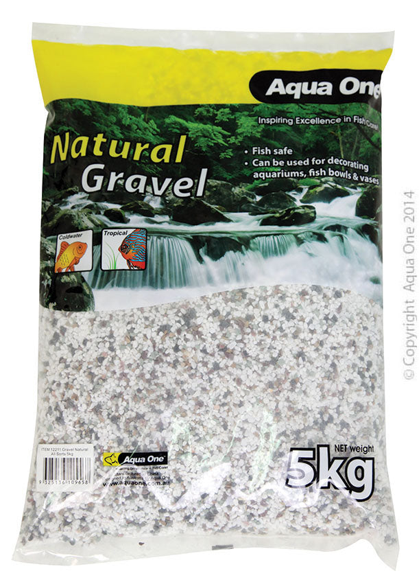 Aqua One All Sorts Natural Gravel 5kg