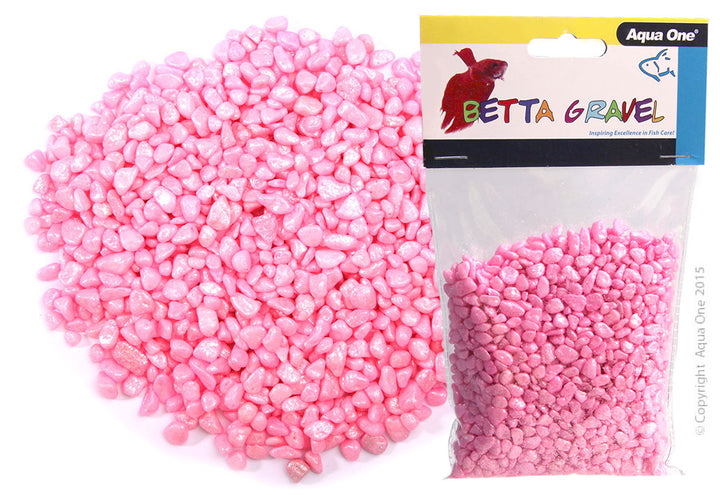 Aqua One Betta Gravel Metallic Pink 350g