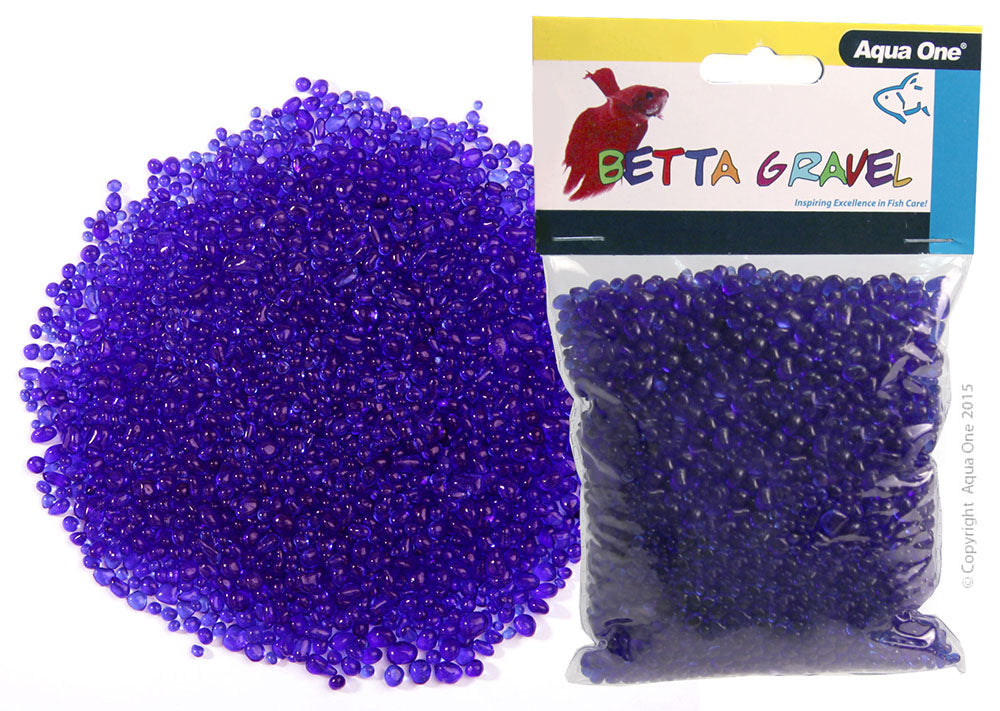 Aqua One Glass Betta Gravel - Purple 350g