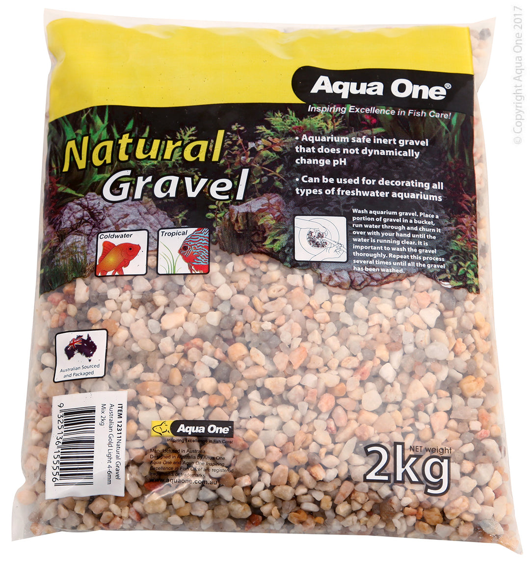 Aqua One Natural Australian Gravel Light Gold 2kg