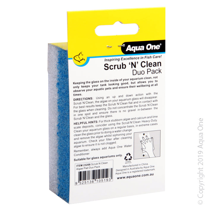 Aqua One Scrub N Clean Algae Pad Duo Pack