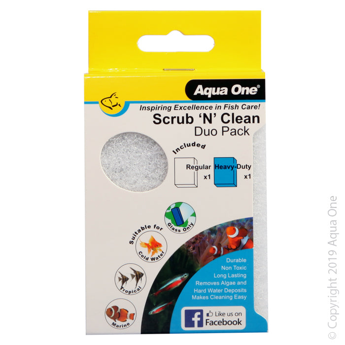 Aqua One Scrub N Clean Algae Pad Duo Pack