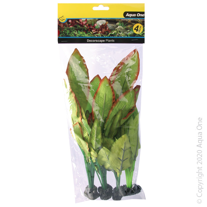 Aqua One Plants Decorscape Silk Plant 4 Pack Mix 5