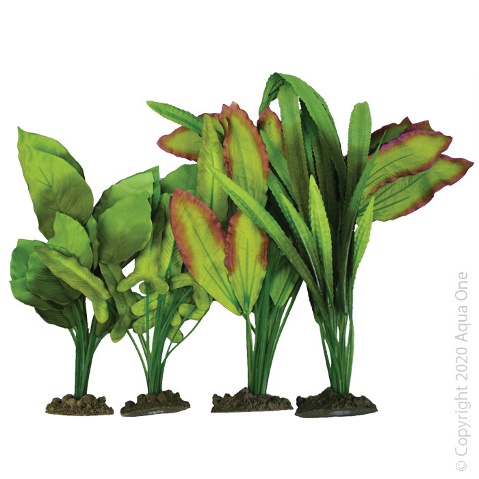 Aqua One Silk Plant Mix 6 4pk