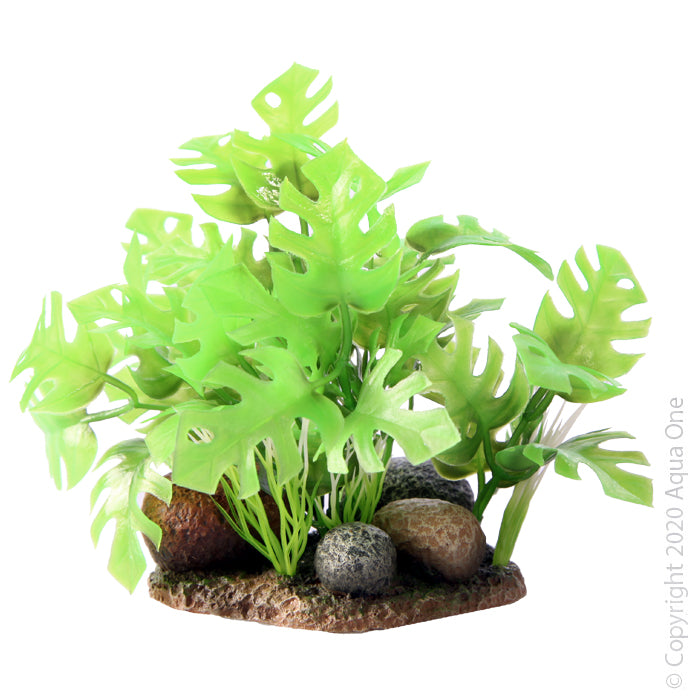 Aqua One Bettascape Monsteras Rock Garden - Green