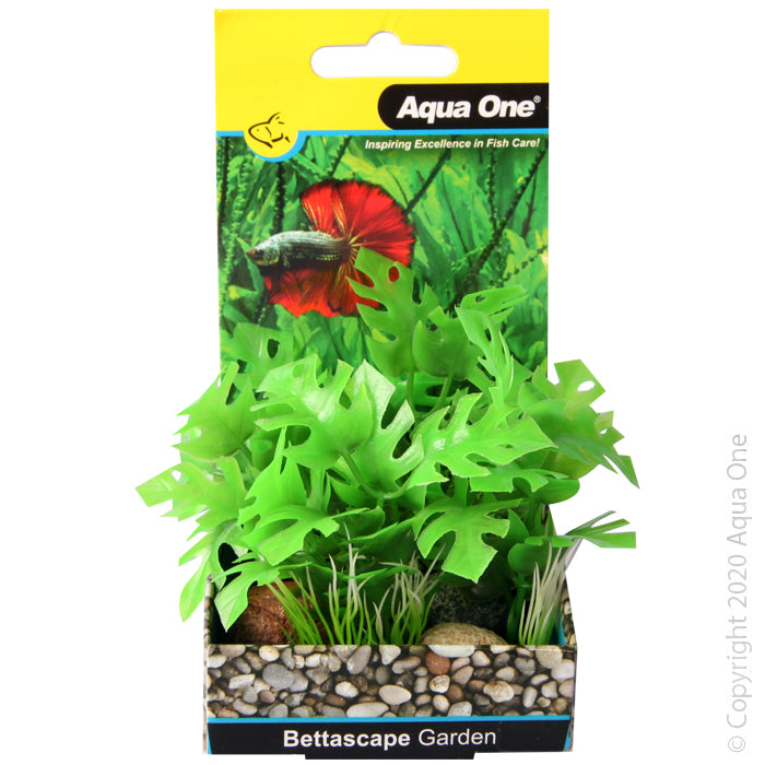 Aqua One Bettascape Monsteras Rock Garden - Green