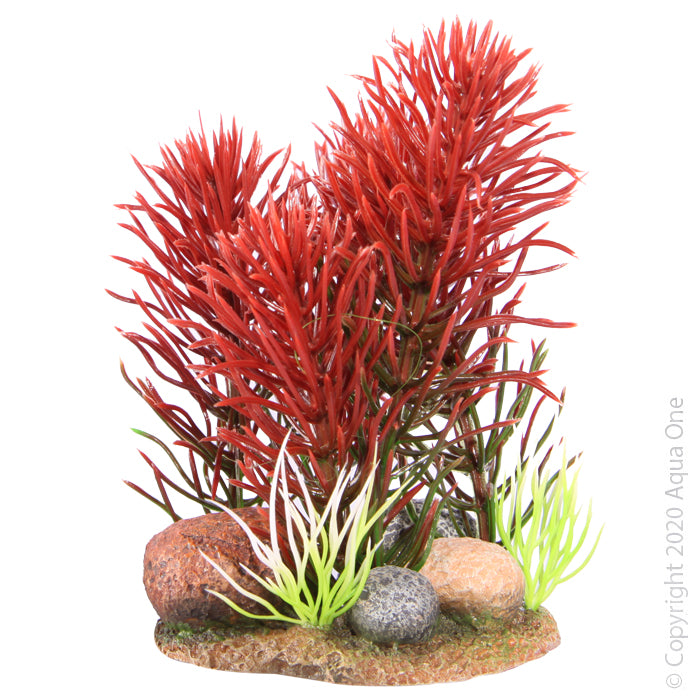 Aqua One Bettascape Bristleena Rock Garden - Red