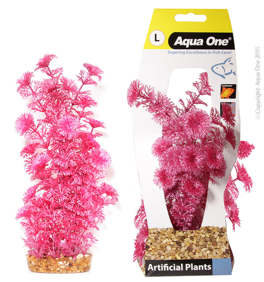 Aqua One Plants Plastic Ambulia Lge 30cm Red