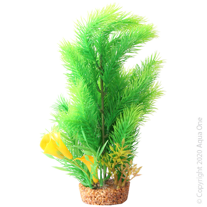 Aqua One Plants Ecoscape Large Peace Lilly Shrub Yellow & Green