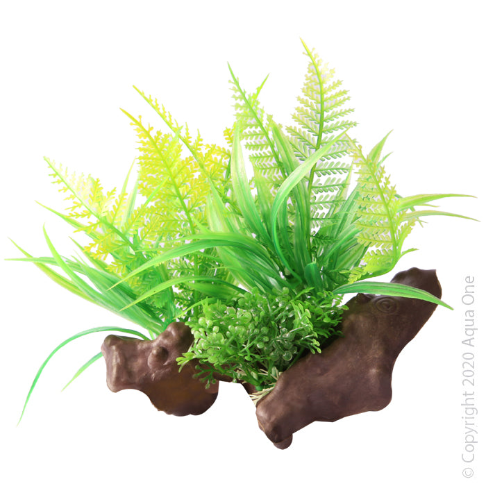 Aqua One Plants Ecoscape Egisse Lignum W/Fern On Driftwood