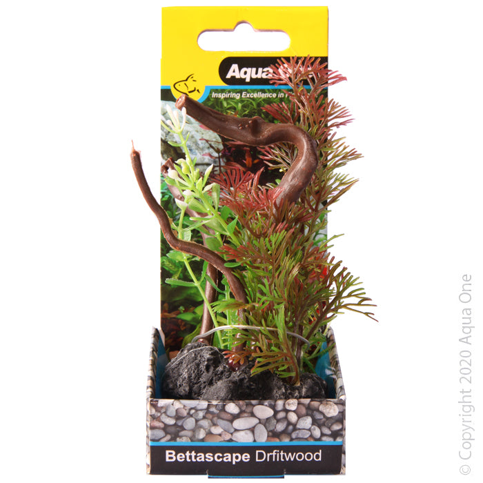 Aqua One Bettascape Mayaca Fern On Driftwood - Green